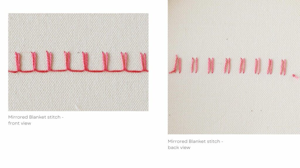 Broderie au point de feston en miroir1