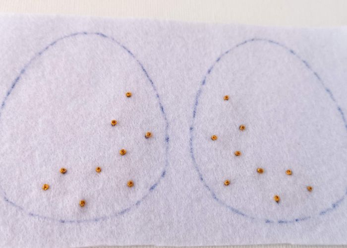 Embroider French knots