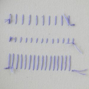 Blanket stitch Hand Embroidery  back side; stitch blanket example2