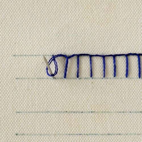 Buttonhole Stitch : step 2