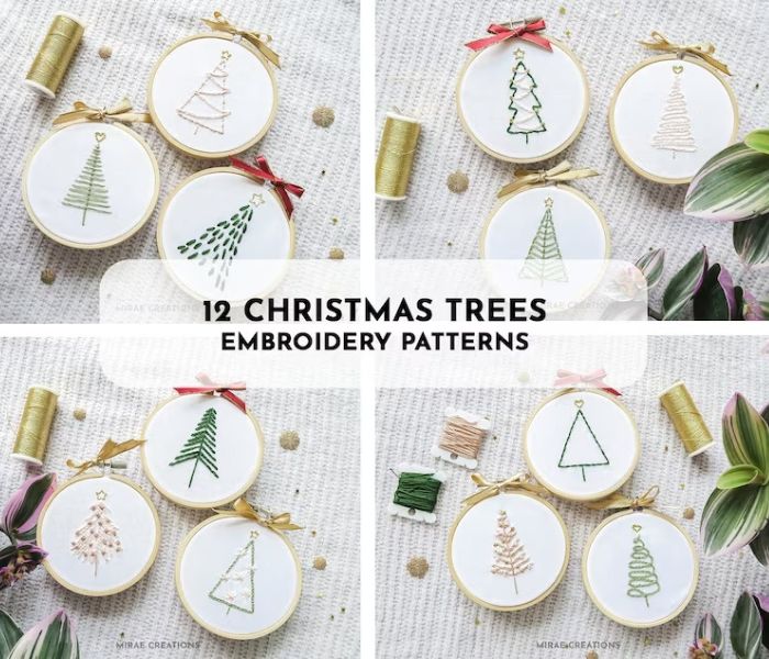 Super simple hand embroidery christmas patterns