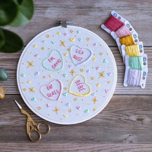 Funny Candy Hearts pattern on Etsy