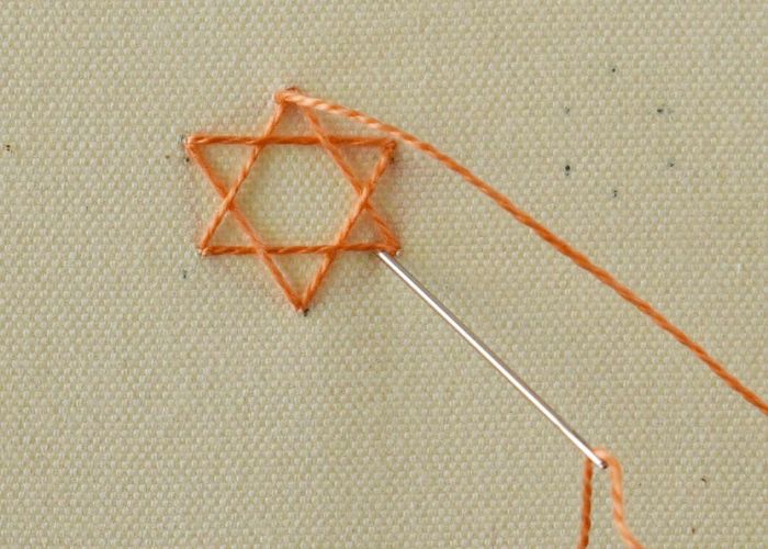 woven star stitch step 8