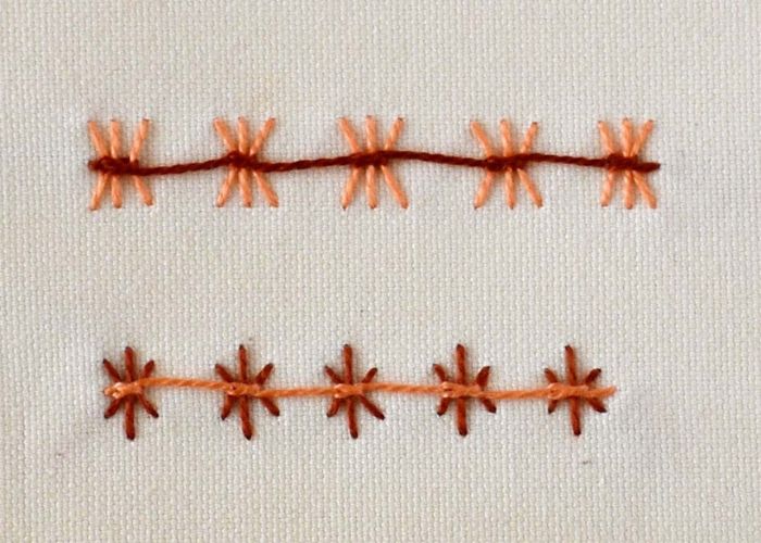 Butterfly Chain stitch front side