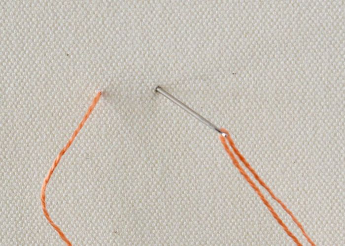 Crown Stitch embroidery Step1