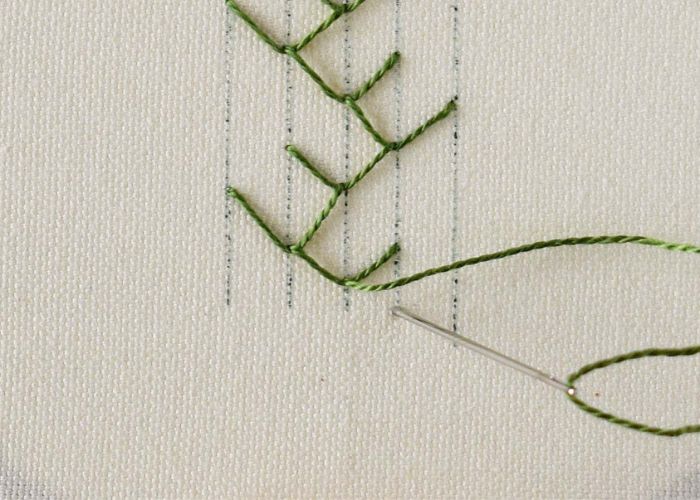 Double Feather Stitch Step10
