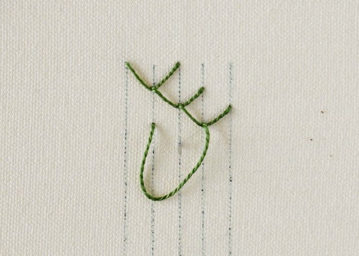 Double Feather Stitch Step7