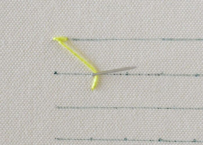Half Chevron stitch Step4