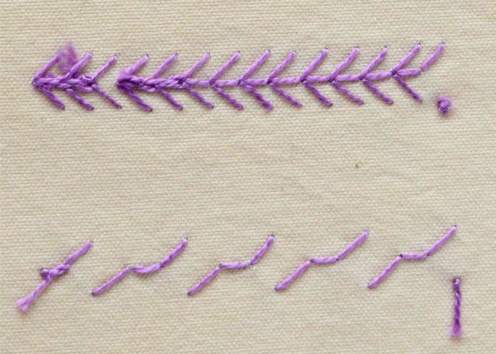 Wheatear Stitch rear side