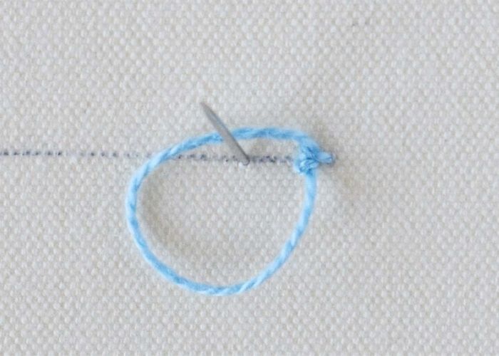 Knotted Cable Chain Stitch step 6