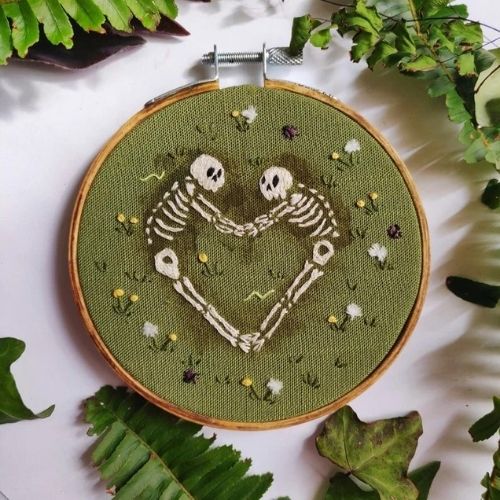 spaventoso ricamo a mano insieme per sempre - di AnythingSewsArt su Etsy