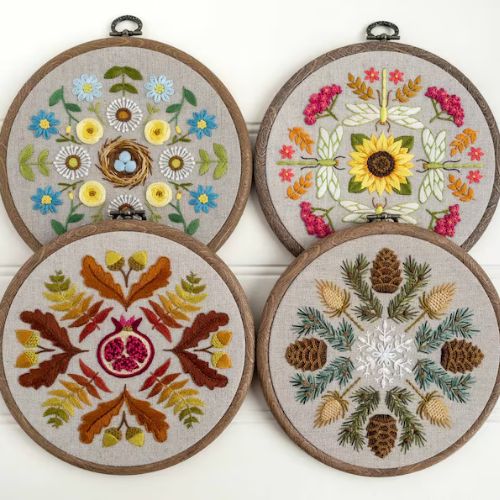 Pacchetto di modelli di ricamo quattro stagioni su Etsy