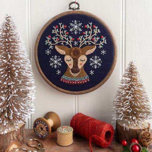Weihnachten Rentier Hand Stickmuster auf Etsy