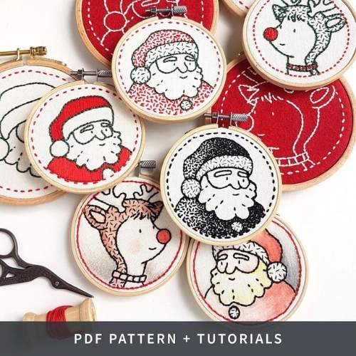 Santa - Rudolph - Star, Xmas Decor Muster auf Etsy
