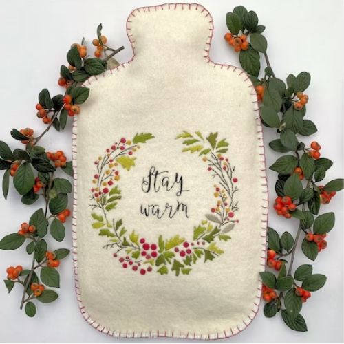 Stay Warm Stickmuster mit botanischem zeitgenössischem Design auf Etsy  