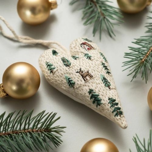 Schema di ricamo natalizio di WhyKnotStitches su Etsy