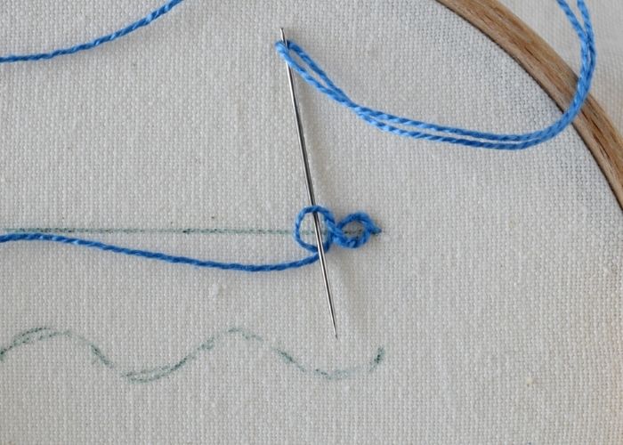 Knotted Chain Stitch Step 6