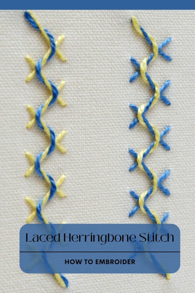 Stunning Laced Herringbone Stitch Made Simple PIN image