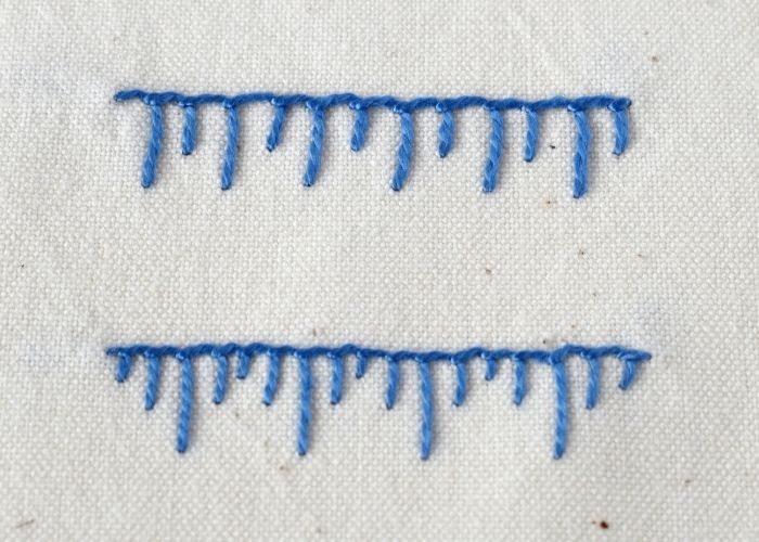 Long and Short Blanket Stitch embroidery tutorial step4 image