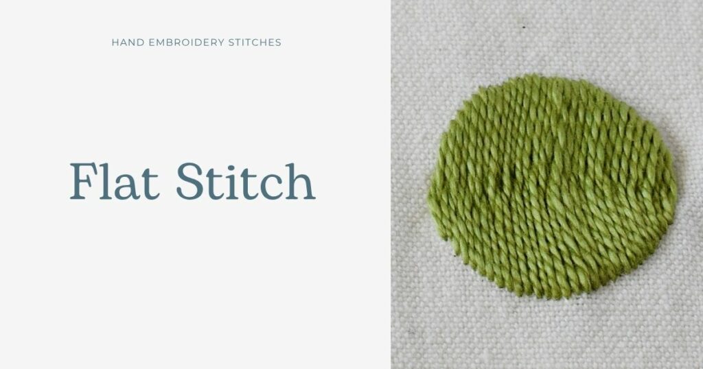 Flat Stitch hand embroidery tutorial cover image