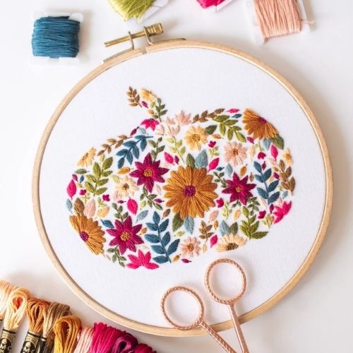 Heirloom Pumpkin - Fall embroidery pattern by ByAlyPloof on Etsy